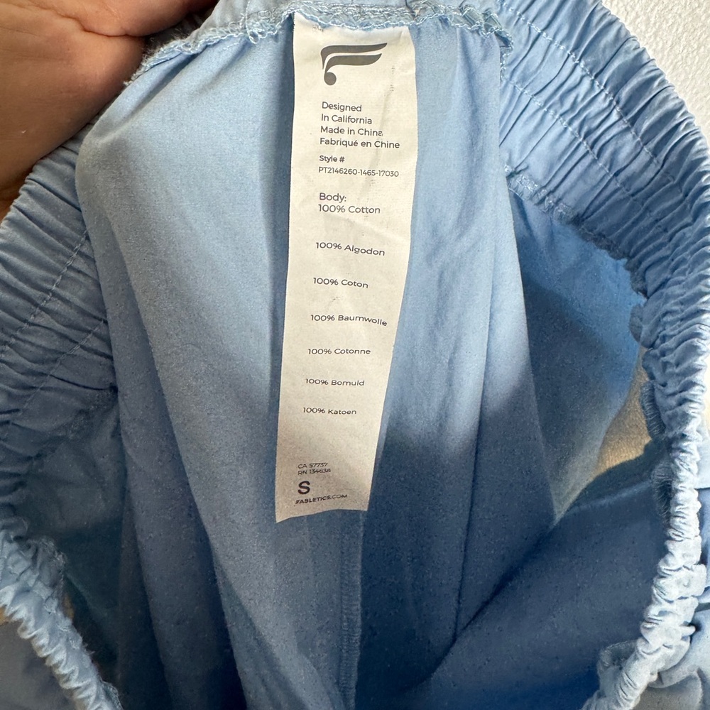 Fabletics Norah Track Pant Baby Blue Small CP - Picture 5 of 5